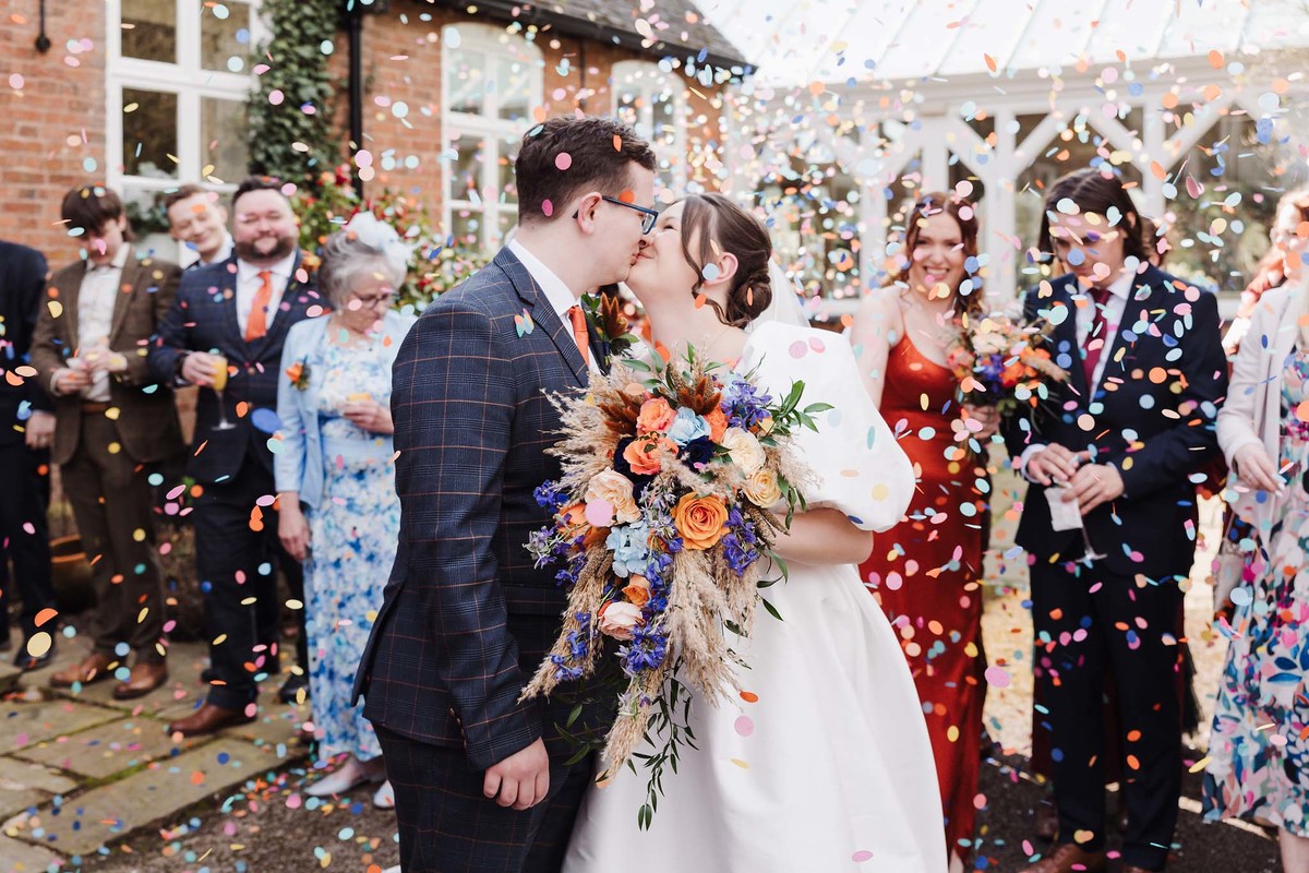 Tilly and Simon's relaxed wedding at The Moat House in Acton Trussell