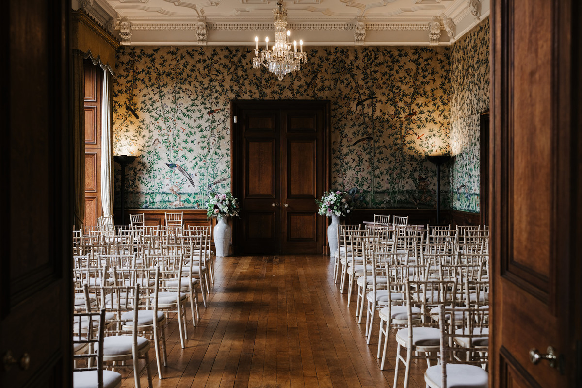 “Wedding ceremony inside Sandon Hall, Staffordshire”