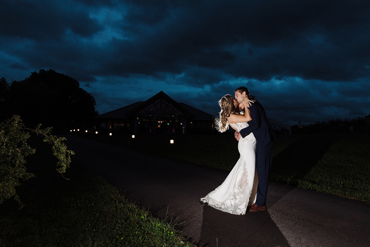 Evening celebrations at Jodie and Ian's Blithfield Lakeside Barns wedding