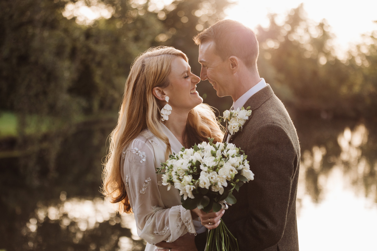 Golden hour couple photographs at The Moat House, Staffordshire